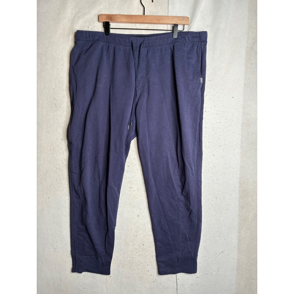 Eddie Bauer Mens XXL Navy Blue Sleepwear Lounge Pants Joggers Drawstring Knit